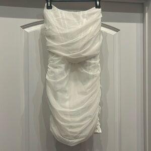 Superdown white semi dress NWOT Size L